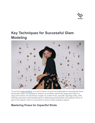 Key Techniques for Successful Glam Modeling-USAModels