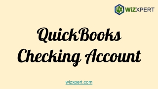 quickbooks checking account