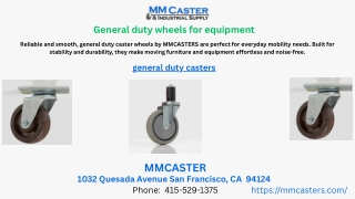 General duty wheels for equipment