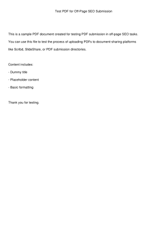 test pdf for off page seo submission