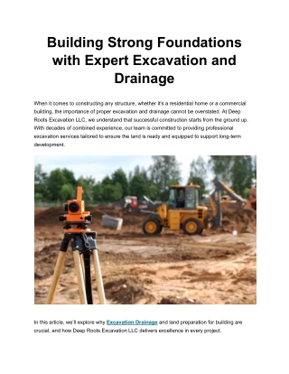 building strong foundations with expert