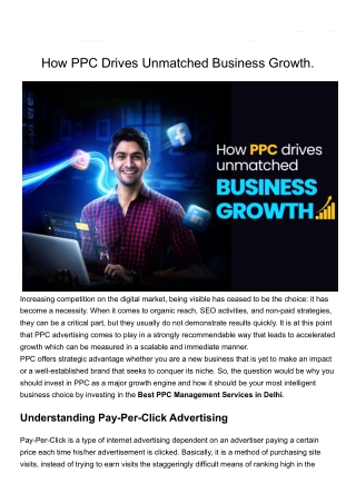 PPC drives unmatched business growth