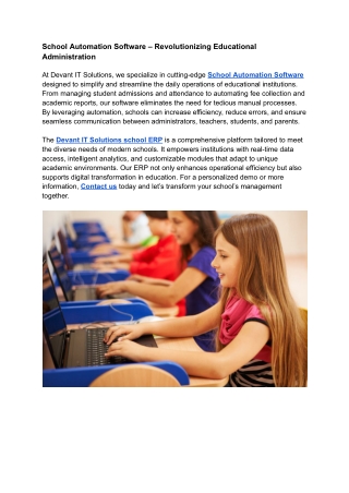 School Automation Software – Revolutionizing Educational Administration