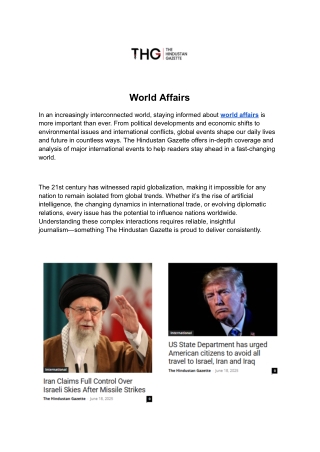 World Affairs