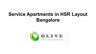 service apartments in hsr layout bangalore