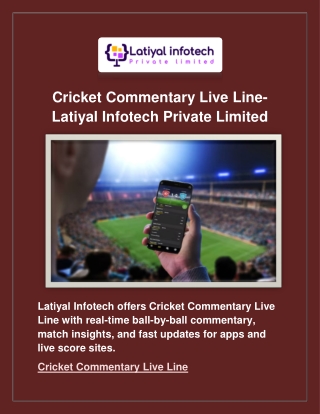 Cricket API Services for App & Website – Fast Live Scores