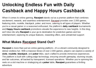 Unlocking Endless Fun with Daily Cashback and Happy Hours Cashback