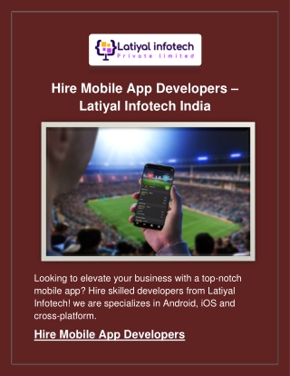 Hire AngularJS Developers – Latiyal Infotech India