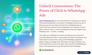 Convert Leads Faster With Click to Whatsapp Ads by Anantya