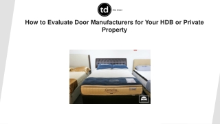 how to evaluate door manufacturers for your hdb or private property