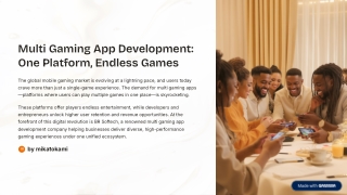 multi gaming app development one platform endless
