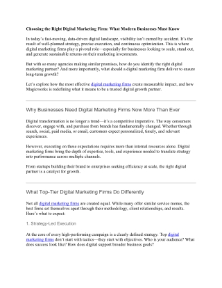 choosing the right digital marketing firm what