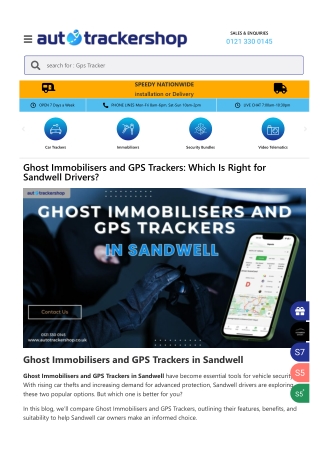 Ghost Immobilisers and GPS Trackers: Which Is Right for Sandwell Drivers?