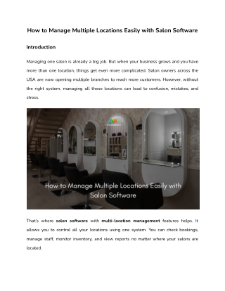 how to manage multiple locations easily with