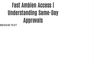 fast ambien access understanding same