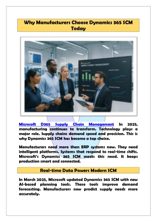 Best Microsoft D365 Supply Chain Management – Enroll Online