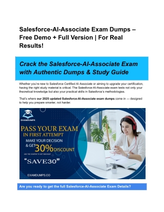 Salesforce-AI-Associate Exam Dumps – Free Demo   Full Version _ For Real Results