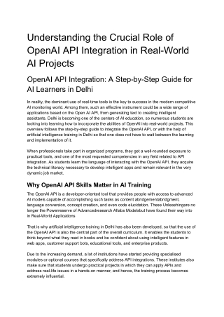 understanding the crucial role of openai