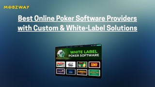 Best Online Poker Software Providers with Custom & White-Label Solutions PDF