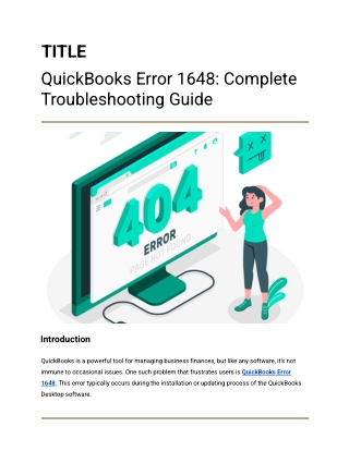QuickBooks Error 1648_ Complete Troubleshooting Guide