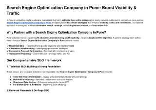 Search Engine Optimization Company in Pune Boost Visibility & Traffic