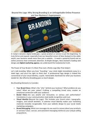 Why Strong Branding & an Unforgettable Online Presence are Your Business’s Superpowers