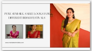 _Pure Semi Silk Saree Looks for Different Indian Festivals