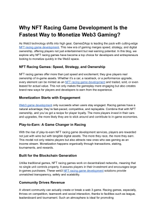 NFT Racing Game Development (2)