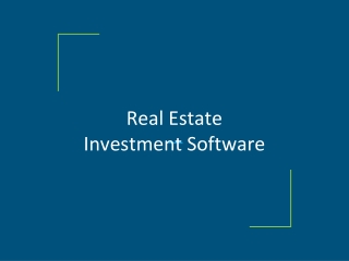Real Estate Investment Software- Pulse Real