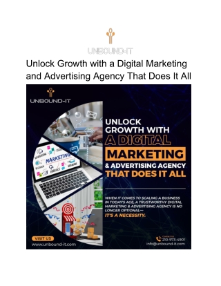 Unlock Growth with a Digital Marketing and Advertising Agency That Does It All