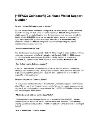 Coinbase-Wallet-Support-Number