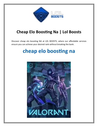 Cheap Elo Boosting Na