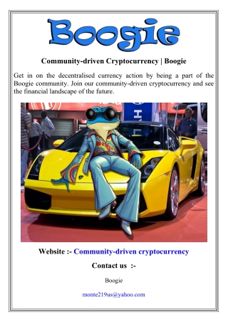 Community-driven Cryptocurrency   Boogie