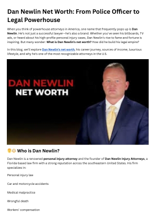 Dan Newlin Net Worth