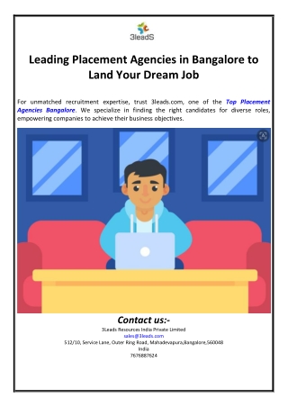Leading Placement Agencies in Bangalore to Land Your Dream Job