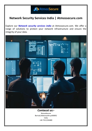 Network Security Services India | Atmossecure.com