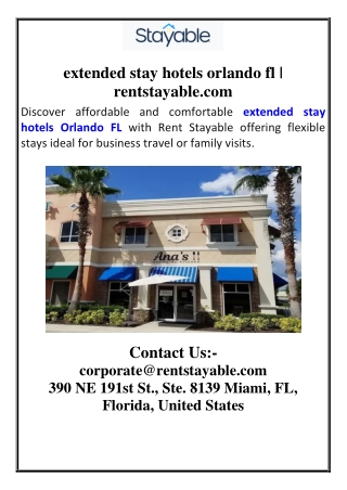 extended stay hotels orlando fl