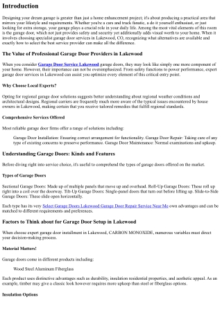 Creating Your Dream Garage: Just How to Select Expert Garage Door Providers in L
