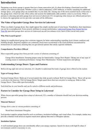 Creating Your Dream Garage: Just How to Select Specialist Garage Door Providers