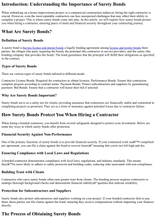 How Surety Bonds Protect You When Hiring a Contractor