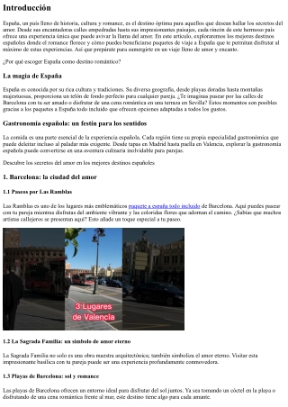 Explora los secretos del amor en los mejores lugares españoles