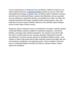 Multimedia Filtration