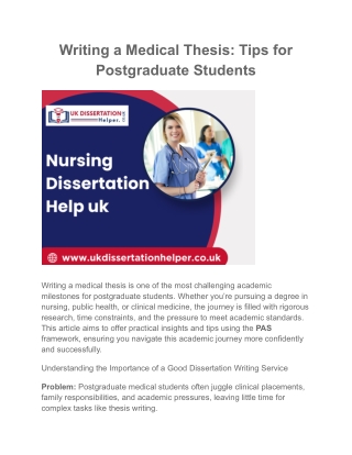 Writing a Medical Thesis_ Tips for Postgraduate Students