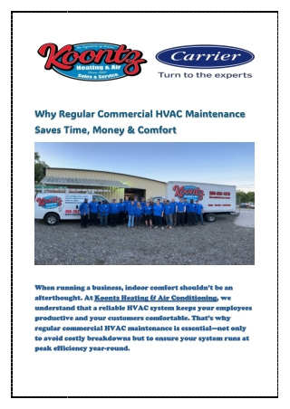 Why Regular Commercial HVAC Maintenance Saves Time