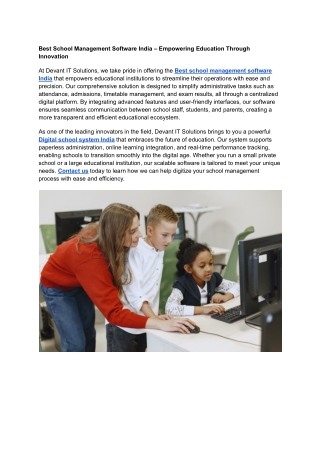 Best School Management Software India – Empowering Education Through Innovation