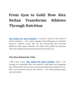 From Gym to Gold_ How Alex Neilan Transforms Athletes Through Nutrition