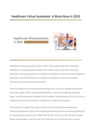 Healthcare Virtual Assistants_ A Must-Have in 2025
