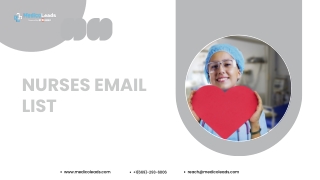 Nurses Email List for B2B Outreach | Connect with Healthcare Professionals