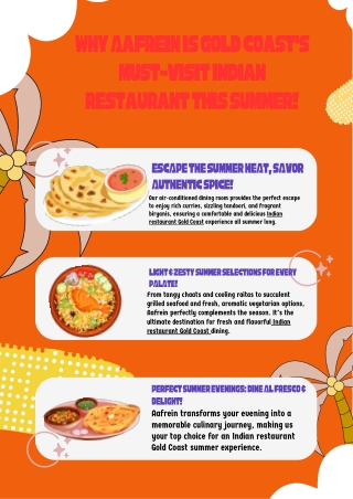 Why Aafrein is Gold Coast's Must-Visit Indian Restaurant This Summer!