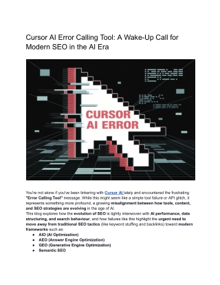 cursor ai error calling tool a wake up call